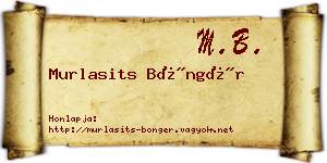 Murlasits Böngér névjegykártya